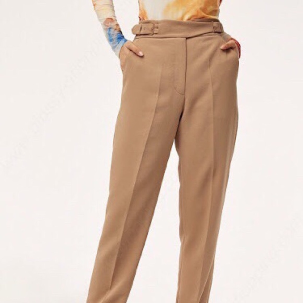 Aritzia Wilfred Anna High Rise Pant in Tannin